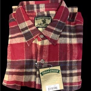 Field & Stream Red and Cream Plaid Shirt